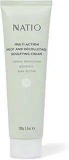 Natio Australia Aromatherapy Multi Action Neck and Decolletage Sculpting Cream 100g - Neck & Chest Firming Moisturiser - Shea Butter, Vitamin E, Hyaluronate & Ceramides - Made in Australia