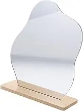 ULTECHNOVO 1Set Aesthetic Irregular Cloud Shaped Desk Mirror with Stand Decorative Makeup Mirror for Bedroom Dorm and Office Design for Daily Use and Travel