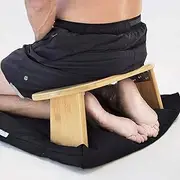 Bamboo Ergonomic Folding Meditation Stool Seiza Bench Ideal for Vipassana and Transcendental Meditation
