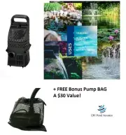 Pondmaster ProLine HY-Drive 4000 GPH Waterfall Water Feature Pond Pump +FREE BAG