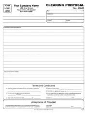 Cleaning Invoice Large Format / Customized / 8.5 x 11 / 2 or 3 Part / TMG137