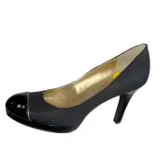 TAHARI Women's •Laurie• Black Grosgrain Platform Pumps 9M