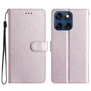Wallet Case for Motorola Edge 60 5G / 60 Fusion 5G / 60s 5G Leather Folio Phone Cover Magnetic Clasp Light Purple