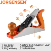 JORGENSEN No.4 10" Wood Planer Hand Planer Adjustable Jack Plane Ductile Iron US