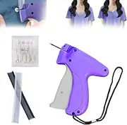 Stitch Gun,Tagging Gun for Clothing, Fine Stitch Mini Stitch Gun for Clothes,Quick Clothing Fixer,Hemming Sewing Tool Kit with 5 Needles,Includes 1000 Fasteners, Great for Garment Repair(Purple)