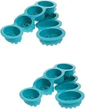 Tofficu 2sets DIY Hand Soap Mold 4 Cavities Soap Mold Soap Dishes for Bar Soap Handmade Soap Mold Soap Massage Bars Mold Homemade Soap Molds Massage Bars Soap Mold Gummy Mold 2pcs*2