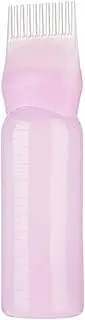 Root Comb Applicator Bottle Refillable Container For Salon Easy To Squeeze Bottles For Hair Dye Bottle With Brush, Coloring Highlighting Tools (Pink)