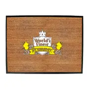 Worlds Finest Drummer - Funny Novelty Doormat Man Cave Floor mat