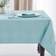 Solid Plaid Jacquard Table Cloth Elegance Wrinkle Resistant Contemporary 52 X 70