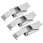 2.87-inch SUS304 Stainless Steel Draw Toggle Latch with Spring-steel Hook, 3 Pcs
