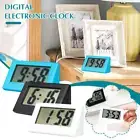 1*Small Digital Clock No Tick Electric Alarm Desk- Clock With Button Battery/NEW