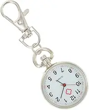 [WOFASHPURET] 1 Pc Stainless Steel Nurse Watch Doctor Pocket Watches Chain Pendant Woman Fob Hand- Wind Pocket For Women Nurse Smart Vet Ladies Silver Titanium