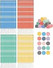 4 Packs Turkish Beach Towels Gym Towel Camping Blanket Xl Large Big Size Sandfree Sandrpoof Thin Fast Drying Packable Honeymoon Travel Essential Summer Vacation Accessories Hawaii Trip Necessities
