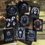 Black and White Rock Word Indy Iron on Printed Canvas Patch For DIY crust pants