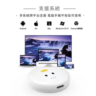 台灣速發【4K 高畫質】AnyCast M100 PLUS 無線投影電視棒│H.265雙解碼 ARM雙核心 Chrome