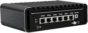 Micro Firewall Appliance, Mini PC, OPNsense, VPN, Router PC, Intel J6412, HUNSN RJ14, AES-NI, 6 x Intel 2.5GbE I226-V LAN, Console, HDMI, GPIO, SIM Slot, 8G RAM, 64G SSD