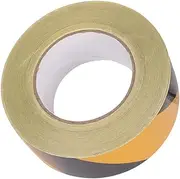 Zerodis Reflective Safety Tape Self -Adhesive Black Yellow Avention for Service Vehicles and Sidewalks 50 Mm X 46m