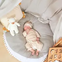 在飛比找momo購物網優惠-【Cott Organics】日本有機棉嬰兒新生兒扭結帽(1