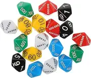 Generic 18pcs Place Value Dice 10-Side Dice Playing Dice Toy Dice Plaything Toy Small Dice Funny Dice Funny Number Dice Board Game Dice Bar Dice Party Board Game Props Mini Dice Plastic