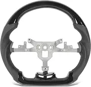 Steering Wheel Core, Leather Grip Wheel Frame Hydro Dip Replacement Compatible with C6 2005 to 2013 Gloss Black