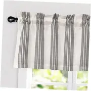 Chris Linen Lined Valance Vertical Stripe 52"W x 18"L (Pack of 1) Jade Gray