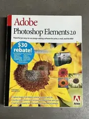 New Retail Big Box w/Manuals Adobe Photoshop Elements 2.0