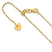 22 Inch 14K Adjustable .9mm D/C Twisted Box Chain