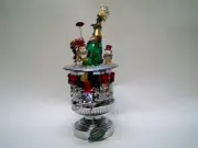 Enesco Champagne Christmas Music Box ''Auld Land Syme''