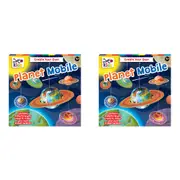 2x Craft For Kids Create Your Own Planet Mobile DIY Children Art Activity Kit 5+
