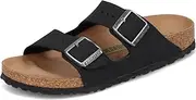 [Birkenstock] Unisex Arizona Vegan Sandal Black Birkibuc 41 N EU Women's 10-10.5 US/Men's 8-8.5 US