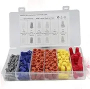 VINTORKY Electrical Wire Connector Kit 158pcs Assortment Screw Terminal Nuts Cap Spring Insert No Tools Needed