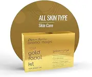 Aroma Magic 7 step Gold Facial Kit | Firms, Tones & Renders a healthy glowing skin| with Marigold & Rose Extracts| All Skin type| Single Use| Pack of 1 (20g + 18ml)