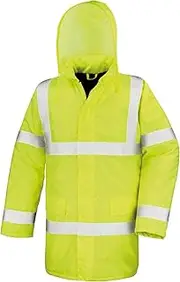 Result Core High-Viz Motorway Coat (Waterproof & Windproof) (UK Size: M) (Hi-Viz Yellow)