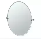 BRAND NEW Shades of Light Essential OVAL Frameless Bathroom Mirror Chrome Small