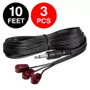3 PCS IR Emitter 3.5mm Connector Triple Mini Stick-On Infrared Blink Eye Cable