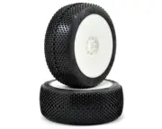Gridiron II 1/8 Buggy Pre-Mounted Tires (2) (White) (Soft - Long Wear)