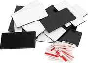16PCS Blank Name Badges – DIY Custom Name Tags with Pins, MDF Material, Rounded Corners, Ideal for Work or Events