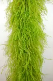 4 Ply OSTRICH FEATHER BOA - MOSS 2 Yards; Costumes/Craft/Bridal/Trim 72"