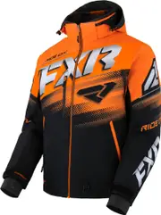 FXR Boost FX 2-in-1 2023 Snowmobile Jacket, black-orange, Size XS for Men Black Orange