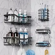 Tucorresi 4 Pack Shower Caddy Shelf Organizer Rack - 4 Tier Wall-Mounted Rustproof Stainless Steel Shower Shelves - Modern Style - Adult Unisex - Bathroom & Kitchen