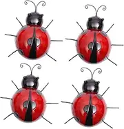 HANABASS 2sets Home Scene Decor Rustic Home Decor Outdoor Home Decor Ladybug Decor Light House Decorations for Home Figurines for Outdoors Decor for Home Decorate Yard Ladybug 4pcs*2