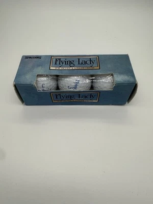 Vintage Spalding Flying Lady Golf Balls Higher Longer Drives Pack of 3 New