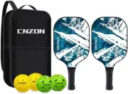 Pickleball Paddles Sports Racket & Balls, USAPA Approved Fiberglass Surface Set