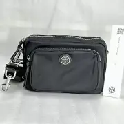 Tory Burch Virginia Mini Nylon Crossbody Camera Bag in Black NWT