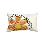 Hello Sunshine Floral Throw Pillow Cover, 12 x 20 Inch 12" x 20" (Pack of 1)