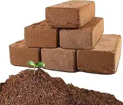 Coco Coir Brick for Plants- 6 Pack Premium 100% Organic Peat Moss, Fiber Coconut Husk for Planting, Gardening, Potting Soil Substrate