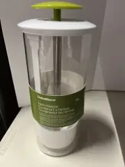 Crate & Barrel Glass Fresh Herb Keeper Keeps Herbs Fresh Storage Container