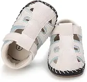 Toddler Rubber Sole Closed-Toe Shoes - Anti-Slip Sole Soft Breathable Baby Crib Shoes - Closed-Toe Casual Sandals for Formal Occasions, Parties, Casual, Photography, Outdoor Activities. Dobooo
