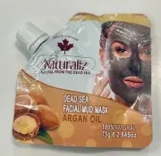 Dead Sea Facial Mud Mask - Argan Oil Infused - Deep Cleanse, Hydrate,