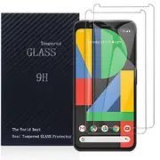 [2 PACK] Google Pixel 4 Screen Protector Full Coverage Tempered Glass Screen Protector Guard (Clear) - Case Friendly
